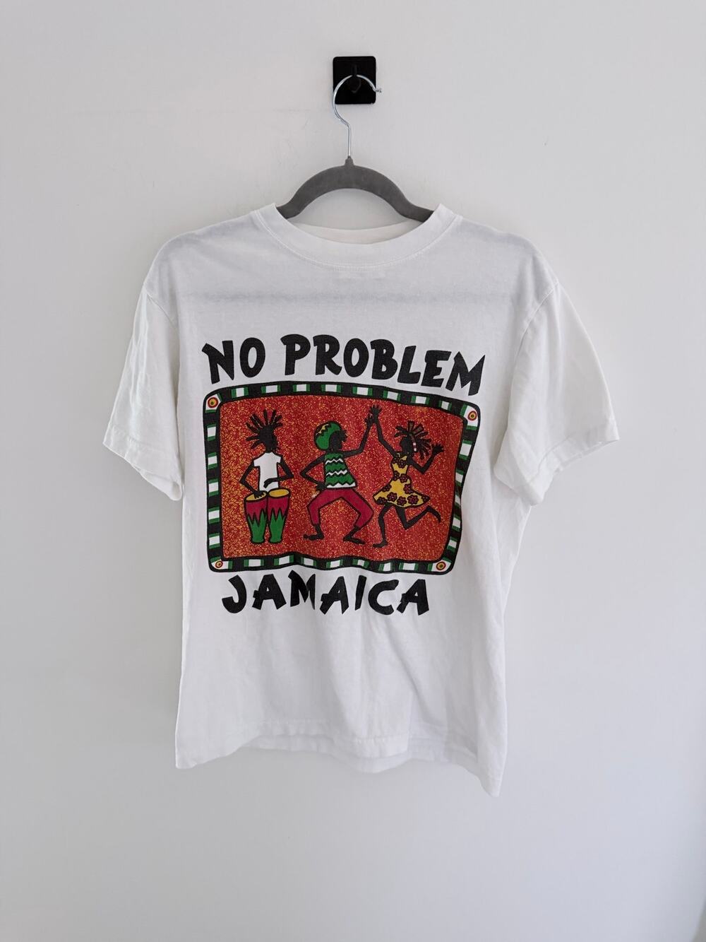 Vintage 90s Casual Gear Reggae T's Jamaica "No Problem" T-Shirt-Size S